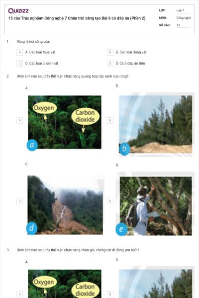 15 câu Trắc nghiệm Công nghệ 7 Chân trời sáng tạo Bài 6 có đáp án (Phần 2)