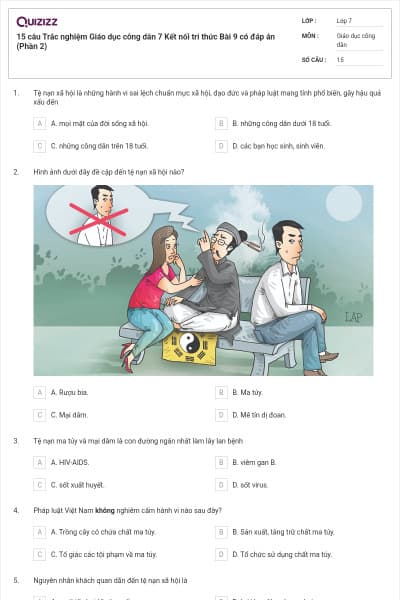 15 câu Trắc nghiệm Giáo dục công dân 7 Kết nối tri thức Bài 9 có đáp án (Phần 2)
