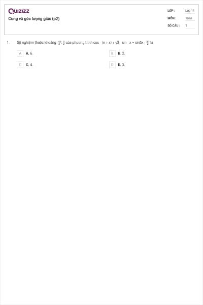 Cung và góc lượng giác (p2)