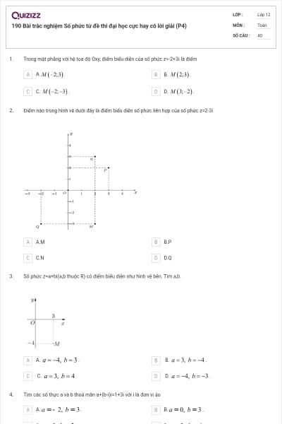 190 Bài trắc nghiệm Số phức từ đề thi đại học cực hay có lời giải (P4)