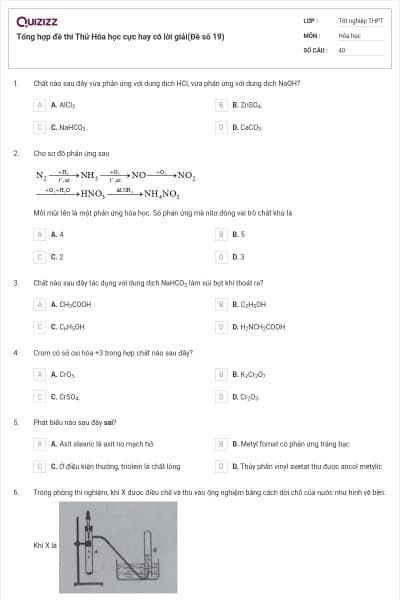 Tổng hợp đề thi Thử Hóa học cực hay có lời giải(Đề số 19)