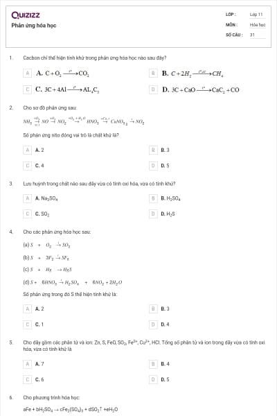 Phản ứng hóa học
