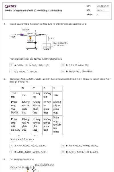 140 bài thí nghiệm từ đề thi 2019 có lời giải chi tiết (P1)