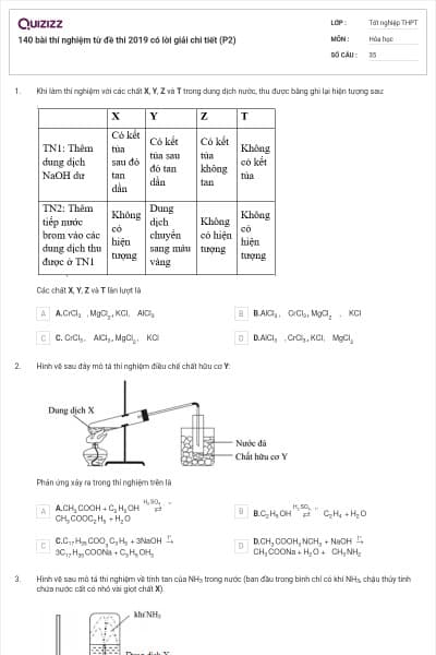 140 bài thí nghiệm từ đề thi 2019 có lời giải chi tiết (P2)