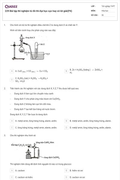 229 Bài tập thí nghiệm từ đề thi đại học cực hay có lời giải(P4)