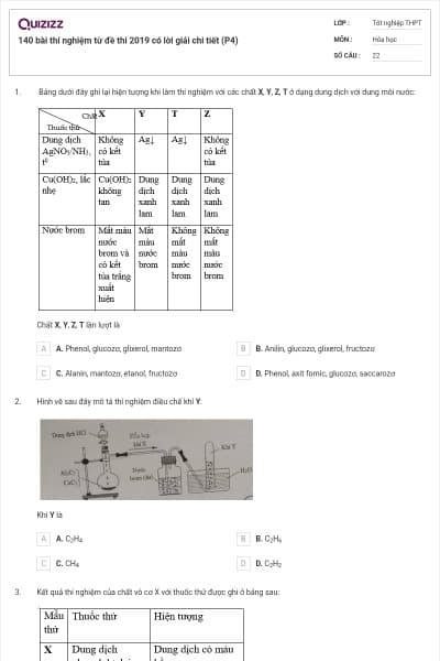 140 bài thí nghiệm từ đề thi 2019 có lời giải chi tiết (P4)