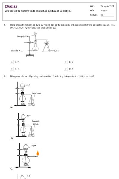 229 Bài tập thí nghiệm từ đề thi đại học cực hay có lời giải(P6)