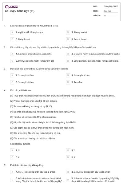 ĐỀ LUYỆN TỔNG HỢP (P1)