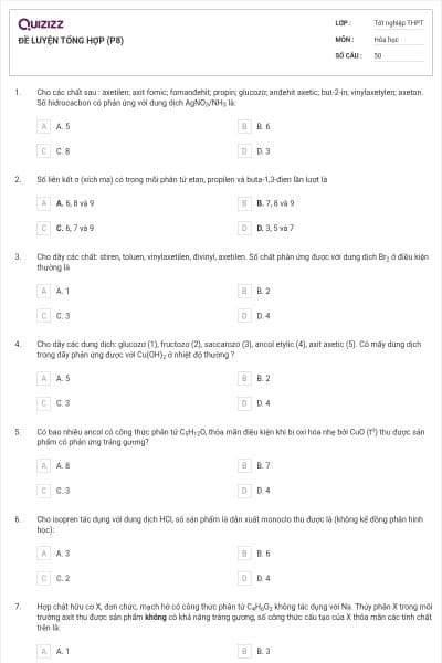 ĐỀ LUYỆN TỔNG HỢP (P8)