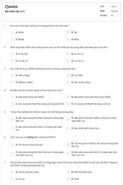 Bài luyện tập số 6