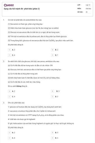 Dạng câu hỏi mệnh đề- phát biểu (phần 2)