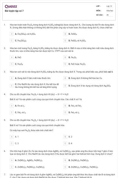 Bài luyện tập số 7