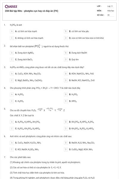 208 Bài tập Nito - photpho cực hay có đáp án (P4)