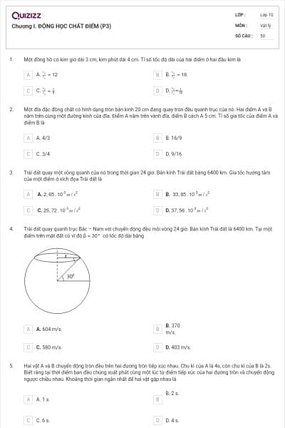 Chương I. ĐỘNG HỌC CHẤT ĐIỂM (P3)