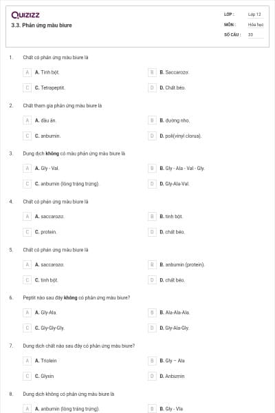 3.3. Phản ứng màu biure