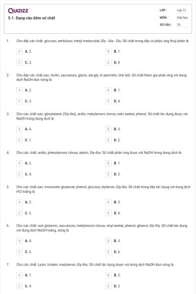 5.1. Dạng câu đếm số chất
