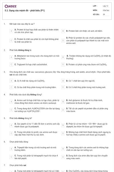 5.2. Dạng câu mệnh đề - phát biểu (P1)