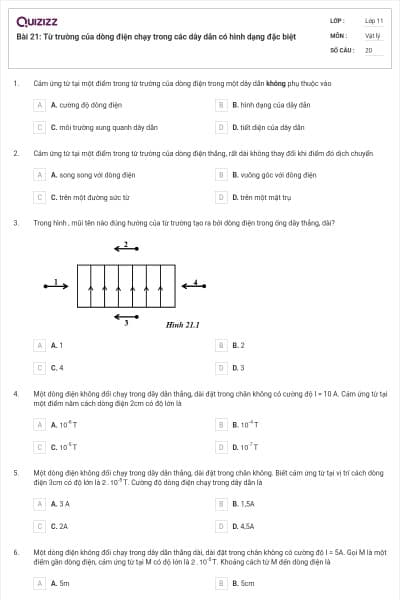 Bài 21: Từ trường của dòng điện chạy trong các dây dẫn có hình dạng đặc biệt