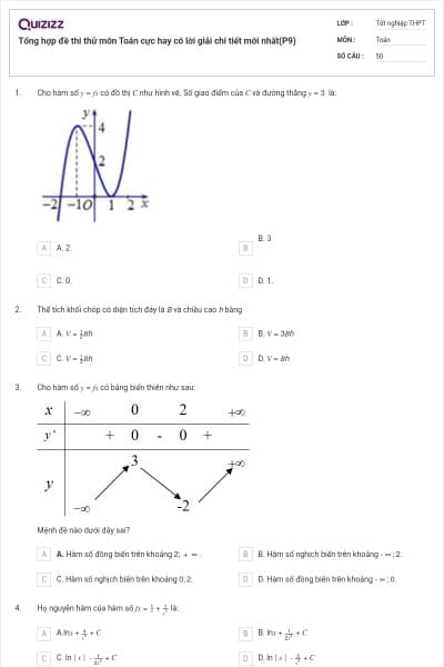 Tổng hợp đề thi thử môn Toán cực hay có lời giải chi tiết mới nhất(P9)