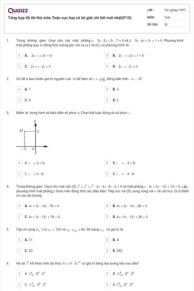 Tổng hợp đề thi thử môn Toán cực hay có lời giải chi tiết mới nhất(P10)