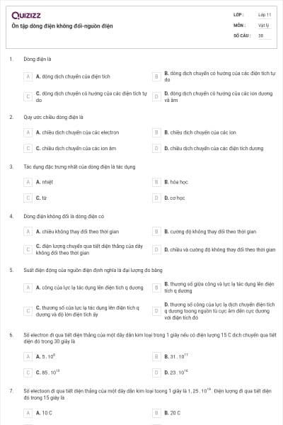 Ôn tập dòng điện không đổi-nguồn điện