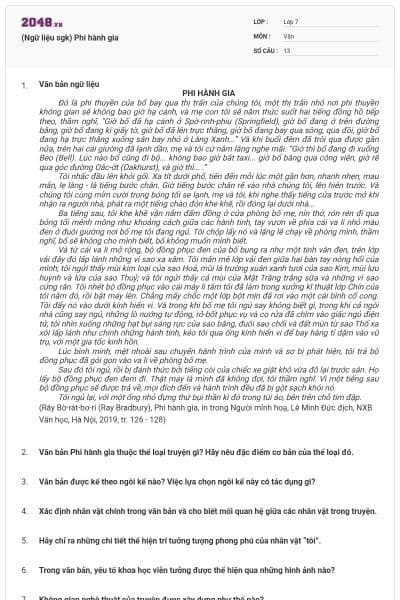 (Ngữ liệu sgk) Phi hành gia