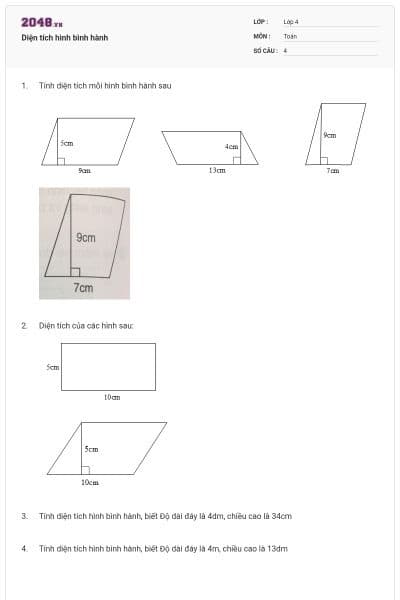 Diện tích hình bình hành