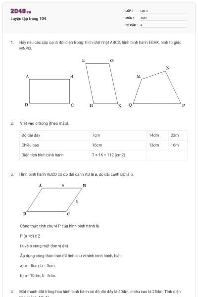 Luyện tập trang 104