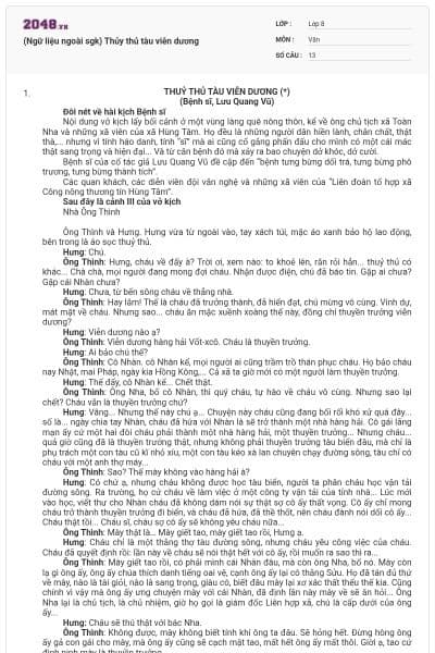 (Ngữ liệu ngoài sgk) Thủy thủ tàu viễn dương