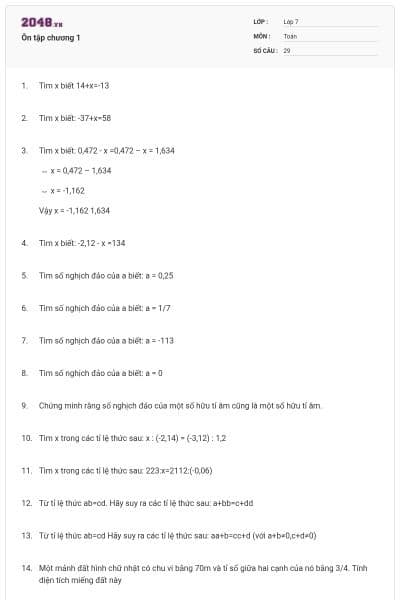 Ôn tập chương 1