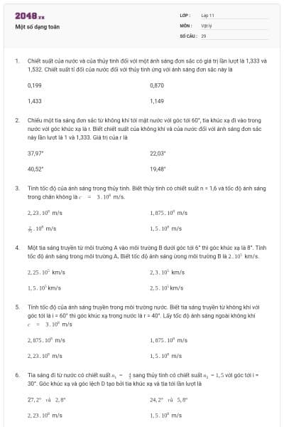 Một số dạng toán