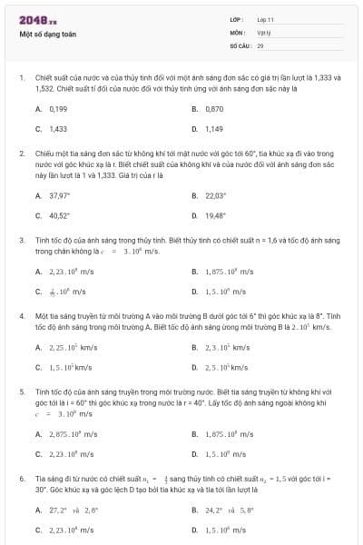Một số dạng toán