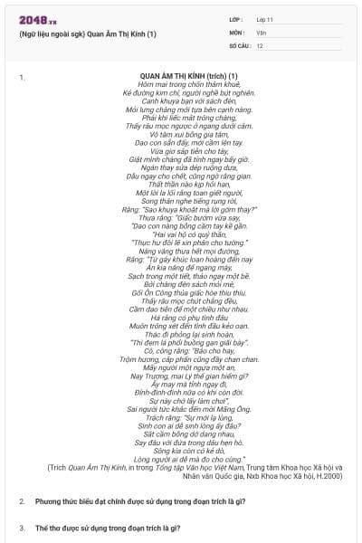 (Ngữ liệu ngoài sgk) Quan Âm Thị Kính (1)