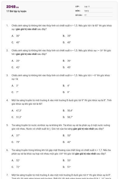 17 Bài tập tự luyện