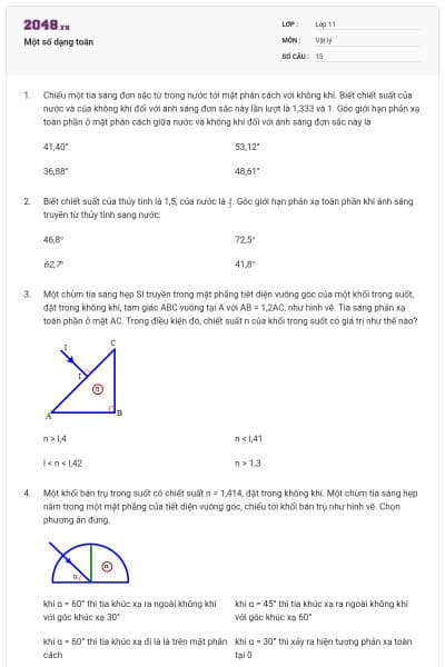 Một số dạng toán
