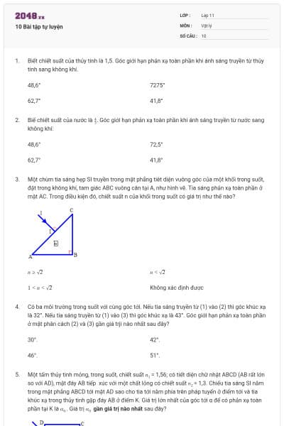 10 Bài tập tự luyện