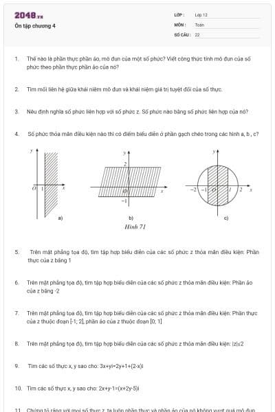 Ôn tập chương 4