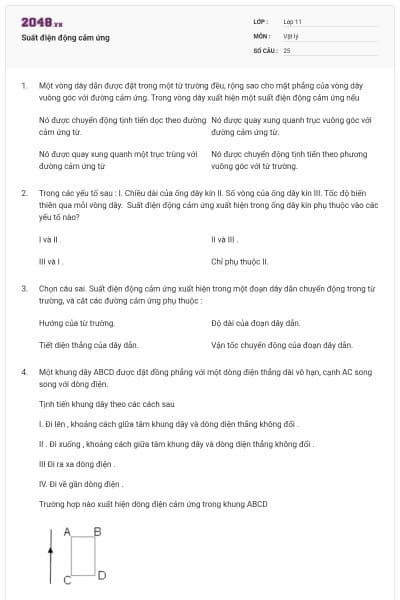 Suất điện động cảm ứng