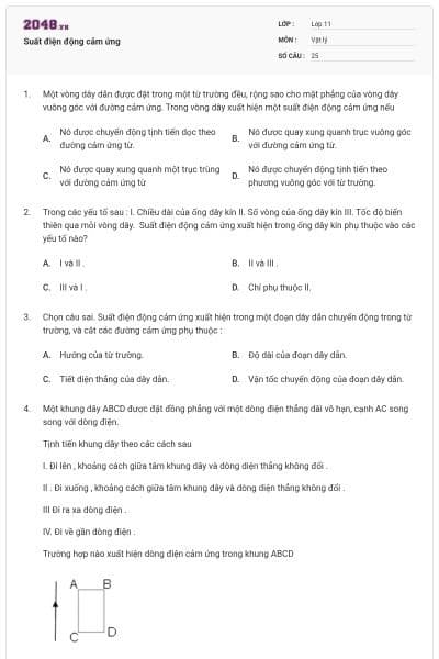 Suất điện động cảm ứng