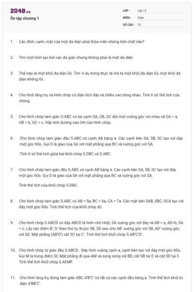 Ôn tập chương 1