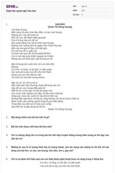 (Ngữ liệu ngoài sgk) Sau bão