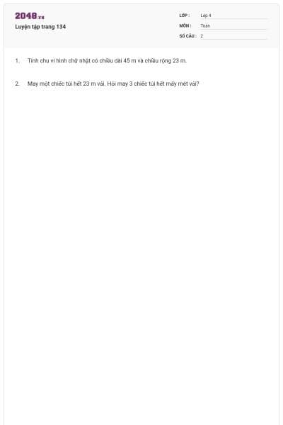 Luyện tập trang 134