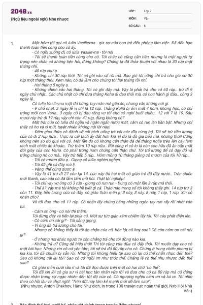 (Ngữ liệu ngoài sgk) Nhu nhược