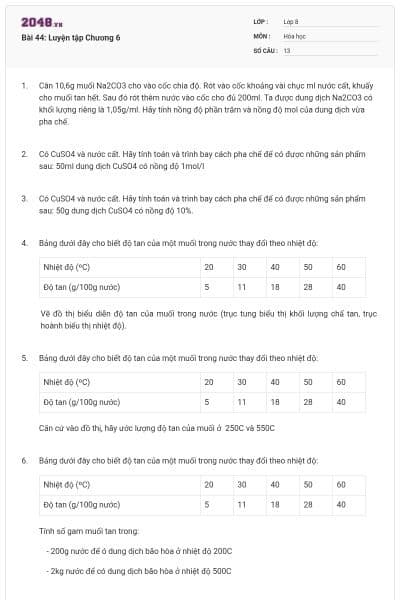 Bài 44: Luyện tập Chương 6