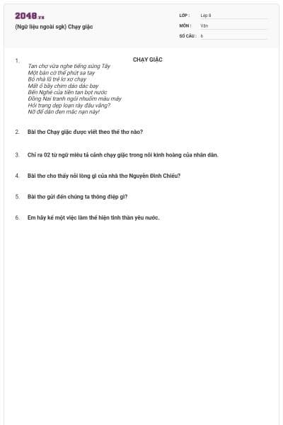 (Ngữ liệu ngoài sgk) Chạy giặc