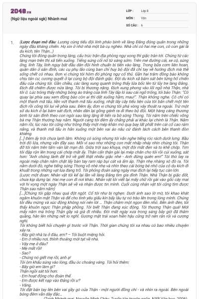 (Ngữ liệu ngoài sgk) Nhành mai