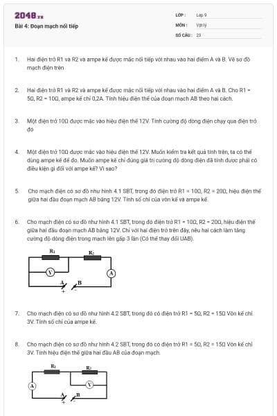 Bài 4: Đoạn mạch nối tiếp