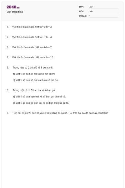 Giới thiệu tỉ số