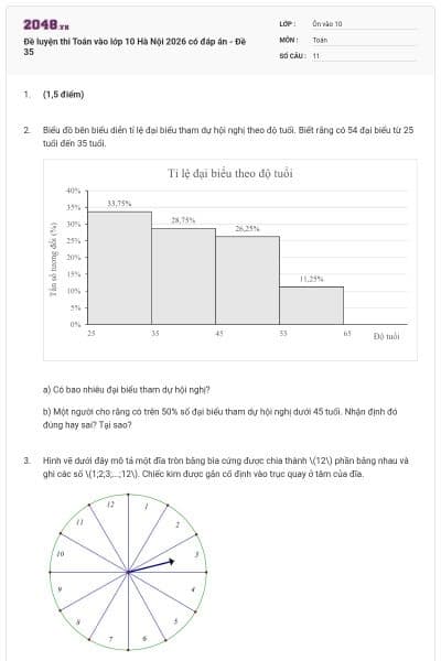 Đề luyện thi Toán vào lớp 10 Hà Nội 2026 có đáp án - Đề 35