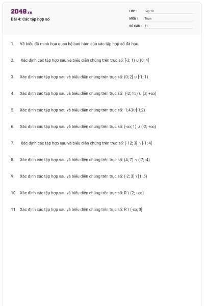 Bài 4: Các tập hợp số